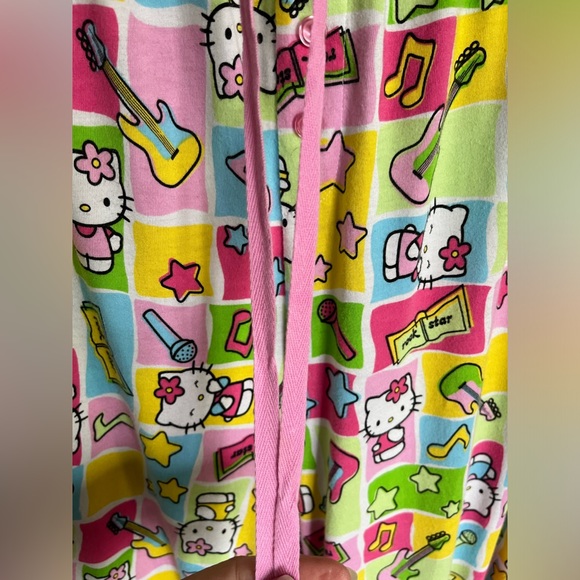 Hello Kitty Rockstar Sleepwear Pant Straight Leg 💯 cotton colorful in Size L - Picture 2 of 9